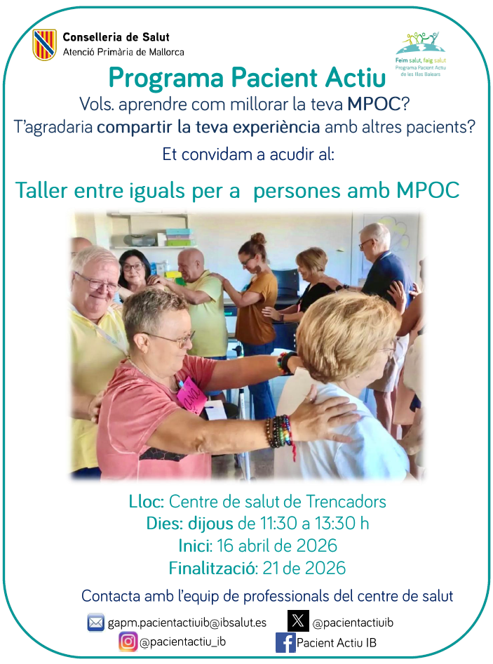 Taller entre iguales para personas con EPOC (Enfermedad Pulmonar Obstructiva Crónica)